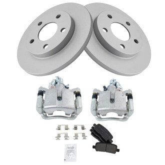 TRQ® - Rear Disc Brake Kit with Semi-Metallic Pads and Calipers
