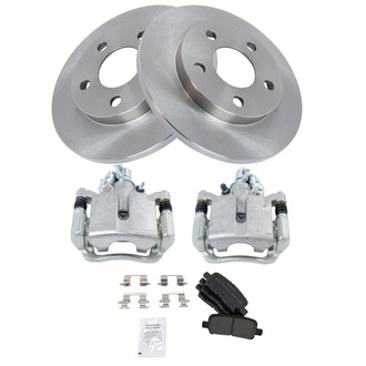 TRQ® - Rear Disc Brake Kit with Semi-Metallic Pads and Calipers
