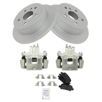 TRQ® - Rear Disc Brake Kit with Semi-Metallic Pads and Calipers