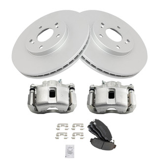 TRQ® - Disc Brake Kit with Semi-Metallic Pads and Calipers