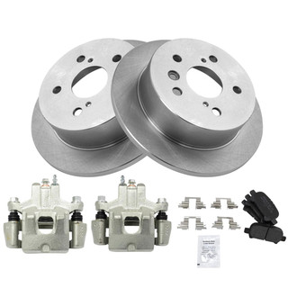 TRQ® - Rear Disc Brake Kit with Semi-Metallic Pads and Calipers