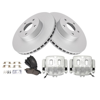 TRQ® - Front Disc Brake Kit with Semi-Metallic Pads and Calipers