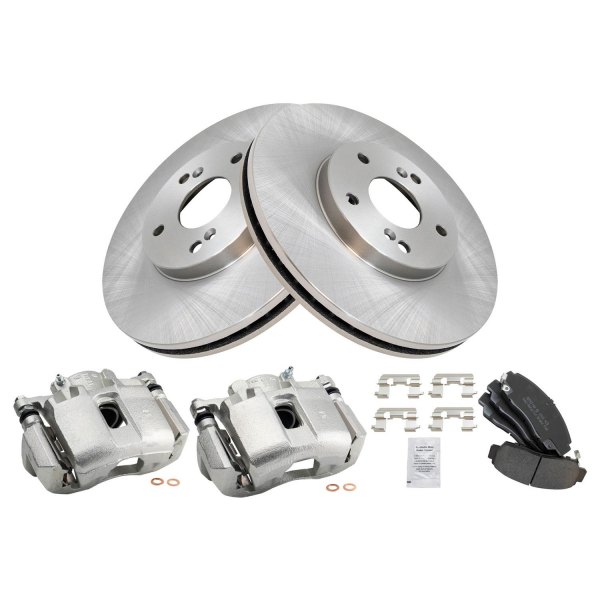 TRQ® - Front Disc Brake Kit with Semi-Metallic Pads and Calipers