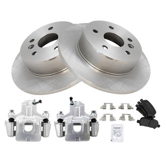 TRQ® - Rear Disc Brake Kit with Semi-Metallic Pads and Calipers