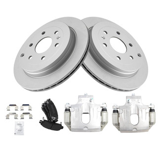 TRQ® - Rear Disc Brake Kit with Semi-Metallic Pads and Calipers
