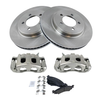 TRQ® - Front Disc Brake Kit with Semi-Metallic Pads and Calipers