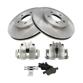 TRQ® - Disc Brake Kit with Semi-Metallic Pads and Calipers