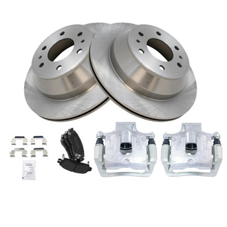 TRQ® - Rear Disc Brake Kit with Semi-Metallic Pads and Calipers