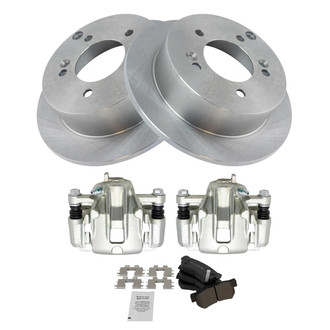 TRQ® - Rear Disc Brake Kit with Semi-Metallic Pads and Calipers