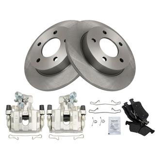 TRQ® - Rear Disc Brake Kit with Semi-Metallic Pads and Calipers