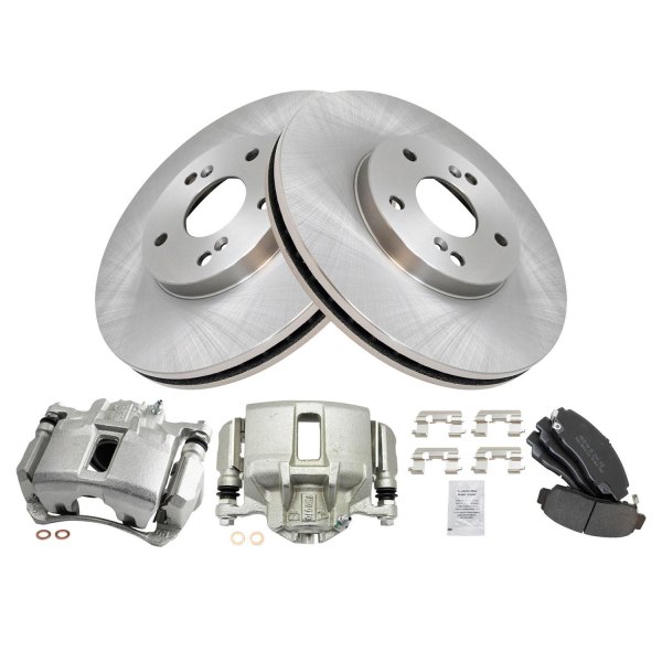 TRQ® - Front Disc Brake Kit with Semi-Metallic Pads and Calipers