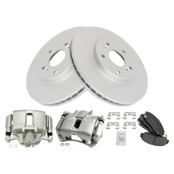 TRQ® - Front Disc Brake Kit with Semi-Metallic Pads and Calipers