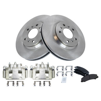 TRQ® - Front Disc Brake Kit with Semi-Metallic Pads and Calipers