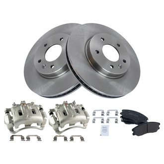 TRQ® - Disc Brake Kit with Semi-Metallic Pads and Calipers