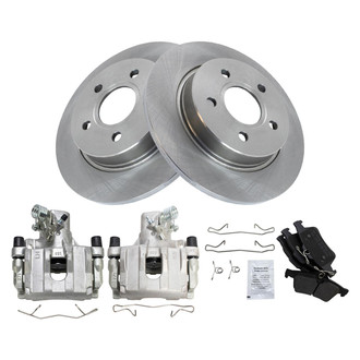 TRQ® - Rear Disc Brake Kit with Semi-Metallic Pads and Calipers