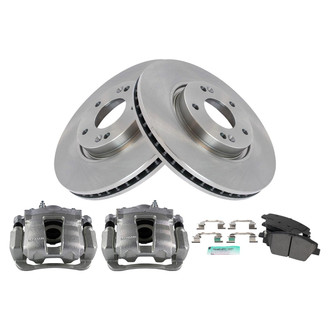 TRQ® - Front Disc Brake Kit with Semi-Metallic Pads and Calipers