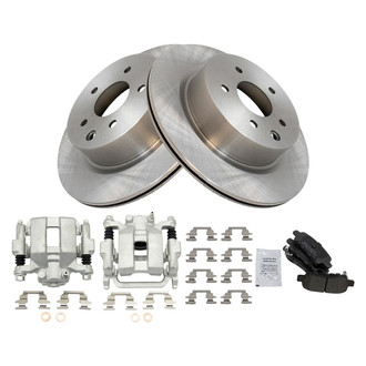 TRQ® - Rear Disc Brake Kit with Semi-Metallic Pads and Calipers