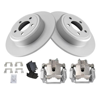 TRQ® - Rear Disc Brake Kit with Semi-Metallic Pads and Calipers