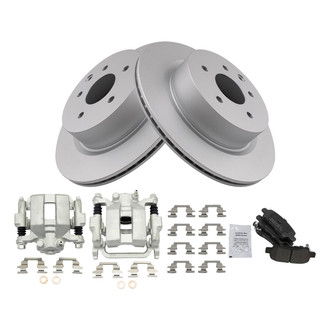 TRQ® - Rear Disc Brake Kit with Semi-Metallic Pads and Calipers