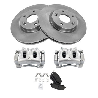 TRQ® - Front Disc Brake Kit with Semi-Metallic Pads and Calipers