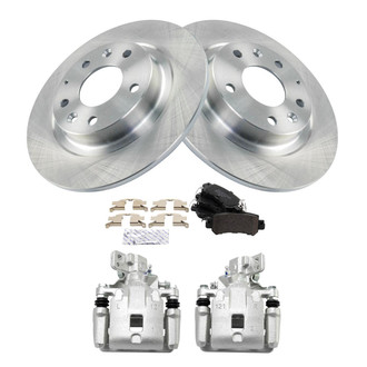 TRQ® - Rear Disc Brake Kit with Semi-Metallic Pads and Calipers