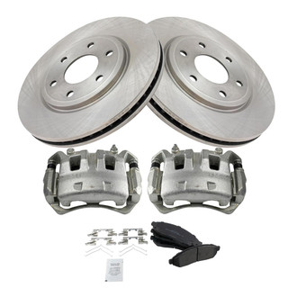 TRQ® - Front Disc Brake Kit with Semi-Metallic Pads and Calipers