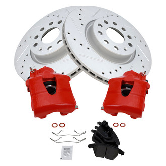 TRQ® - Performance Ceramic Front Brake Kit with Calipers
