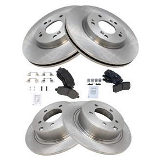 TRQ® - Front and Rear Disc Brake Kit with Ceramic Pads