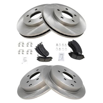 TRQ® - Front and Rear Disc Brake Kit with Ceramic Pads