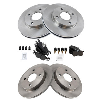 TRQ® - Front and Rear Disc Brake Kit with Ceramic Pads