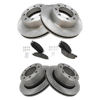 TRQ® - Front and Rear Disc Brake Kit with Ceramic Pads