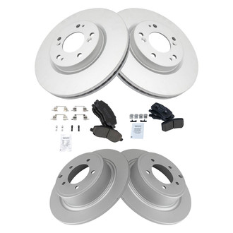 TRQ® - Front and Rear Disc Brake Kit with Ceramic Pads