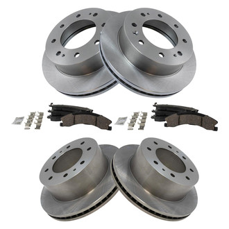 TRQ® - Front and Rear Disc Brake Kit with Ceramic Pads