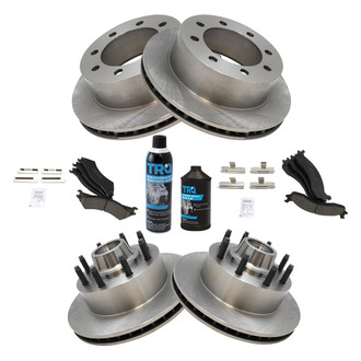 TRQ® - Front and Rear Disc Brake Kit with Ceramic Pads