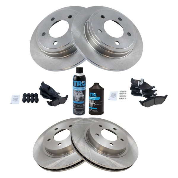 TRQ® - Front and Rear Disc Brake Kit with Ceramic Pads