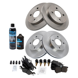 TRQ® - Front and Rear Disc Brake Kit with Ceramic Pads