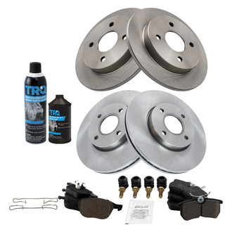 TRQ® - Front and Rear Disc Brake Kit with Ceramic Pads