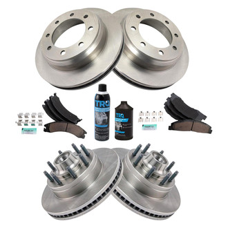 TRQ® - Front and Rear Disc Brake Kit with Ceramic Pads