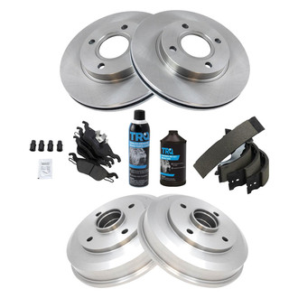 TRQ® - Disc Brake Kit with Ceramic Pads and Shoes