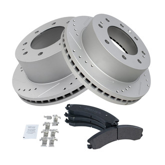 TRQ® - Performance Semi-Metallic Front and Rear Brake Kit