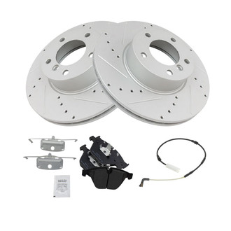 TRQ® - Performance Semi-Metallic Front Brake Kit