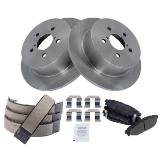 TRQ® - Performance Semi-Metallic Brake Kit with Parking Brake Shoes