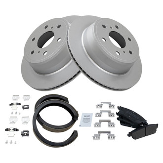 TRQ® - Performance Semi-Metallic Brake Kit with Parking Brake Shoes