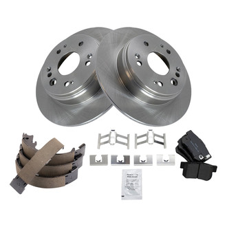 TRQ® - Performance Semi-Metallic Brake Kit with Parking Brake Shoes