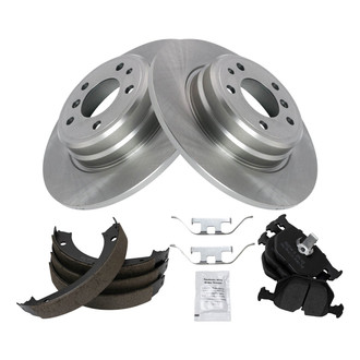 TRQ® - Disc Brake Kit with Semi-Metallic Pads and Shoes