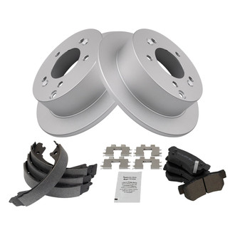 TRQ® - Performance Semi-Metallic Brake Kit with Parking Brake Shoes