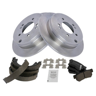 TRQ® - Performance Semi-Metallic Brake Kit with Parking Brake Shoes