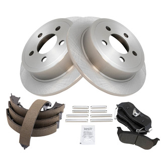 TRQ® - Performance Semi-Metallic Brake Kit with Parking Brake Shoes