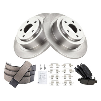 TRQ® - Performance Semi-Metallic Brake Kit with Parking Brake Shoes