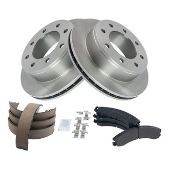 TRQ® - Performance Semi-Metallic Brake Kit with Parking Brake Shoes